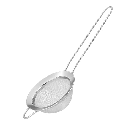 304 Stainless Steel Fine Mesh Strainers for Kitchen,BOSONKUMA Colander-Skimmer with Handle, Sieve Sifters for Food, Tea, Oil, Fruits, Cocktail Strainer,Food Strainer with Handlle(1 piece)