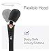 bed geek Cordless Wand Massager – Super Powerful Handheld Massage with 20 Speeds & 8 Patterns, Soft Silicone Head, Quiet Motor, LED Display, Body-Safe & Waterproof Black & Rose Gold