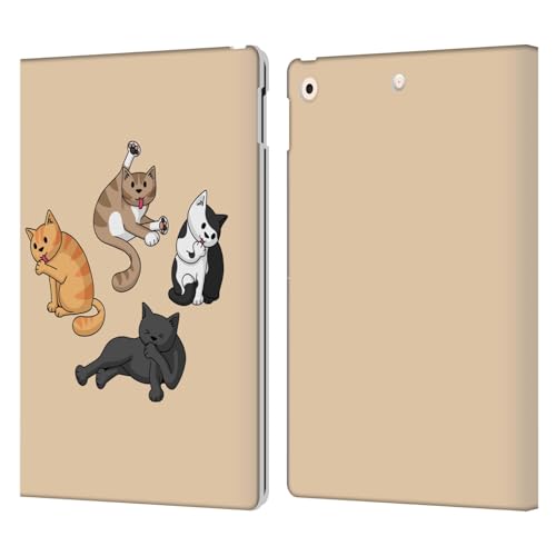 Housse portefeuille iPad 10.2 anti-rayure motif chat Beth Wilson avec support