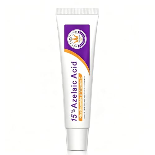 Aufdzceh Azelaic Acid Face Cream - Restorative Multi-Action Formula with Vitamin C & Niacinamide Comforting Gel-Cream for Post-Shaving & Stressed Skin Revitalizing Skin Tone & Texture (Pack of 1)