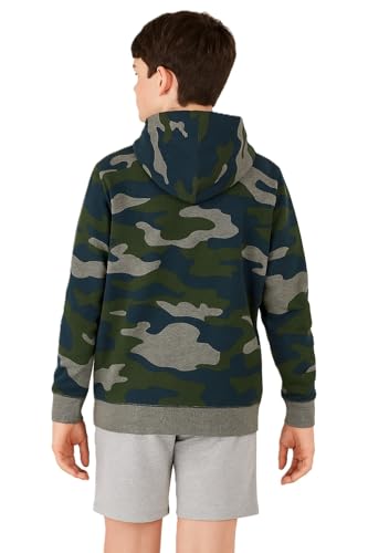 Eddie Bauer Boy's Hoodie and Tee Set (Green Camo/Gray, Large)2
