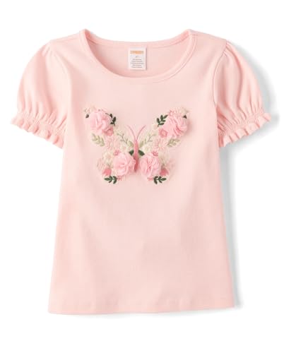 Image of Gymboree Girls' and Toddler Puff Sleeve Embroidered T-Shirt