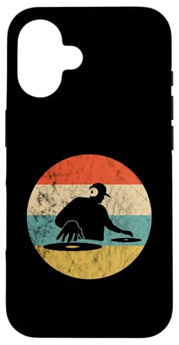 Giradischi Beatmaker EDM Techno DJ Disc Retro Vintage Sunset Custodia per iPhone 16