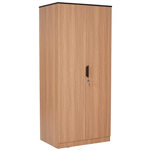 Image of Nilkamal @Home Engineered Wood Wardrobe (Urban Teak) | 1 Year Warranty (Milford Without Mirror, 2 Door)