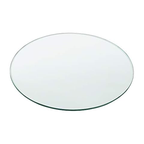 [neu.haus] Szklany blat, z bezpiecznego szkła ESG, płyta kominkowa, szkło kominkowe, stół DIY, okrągły, Ø 80 cm