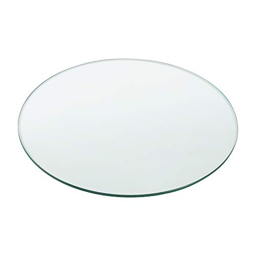 [neu.haus] Szklany blat, z bezpiecznego szkła ESG, płyta kominkowa, szkło kominkowe, stół DIY, okrągły, Ø 60 cm