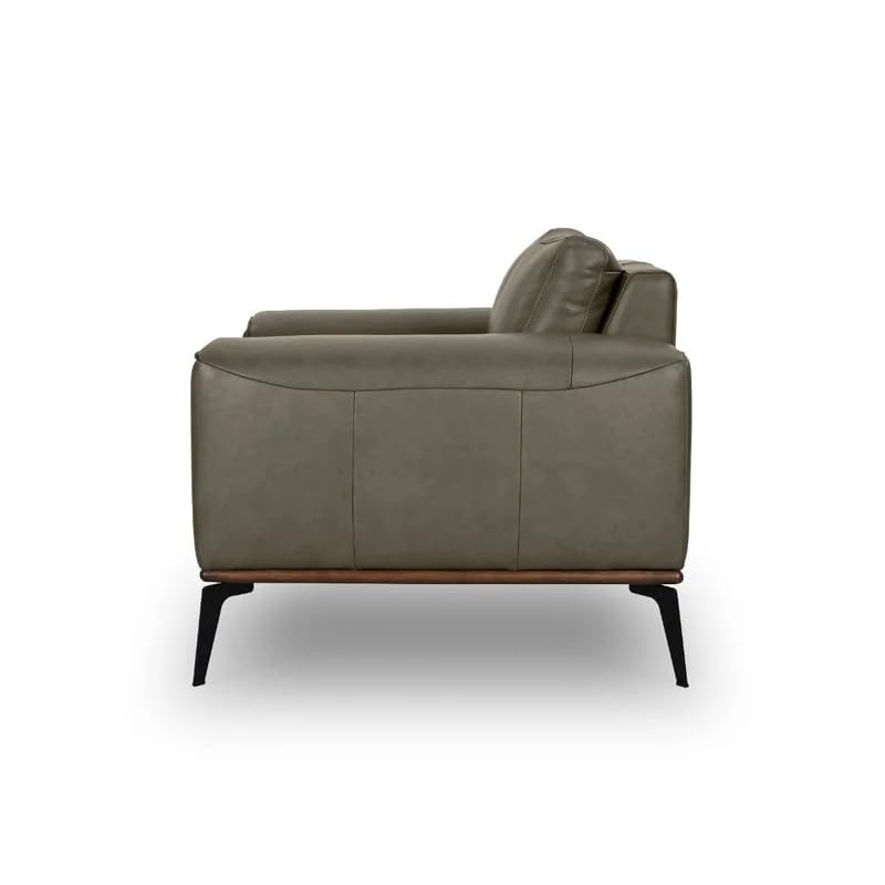Image of LEGACY OF COMFORT Conley Leather Armchair Lounger Armchair Sofa One Seater Sofa for Living Room Offices Hotels (Green, One Seater)