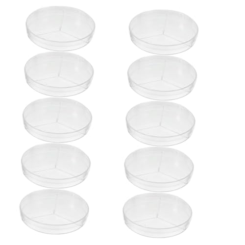 CATIEBYE 10pcs Transparent Petri Dishes for Laboratory Experiments for Industrial and Educational Use Reusable Culture Plates for Research and Science Projects
