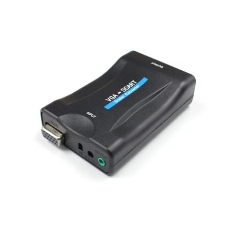 Convertidor de VGA a SCART portátil adaptador de señal analógica para PC 3