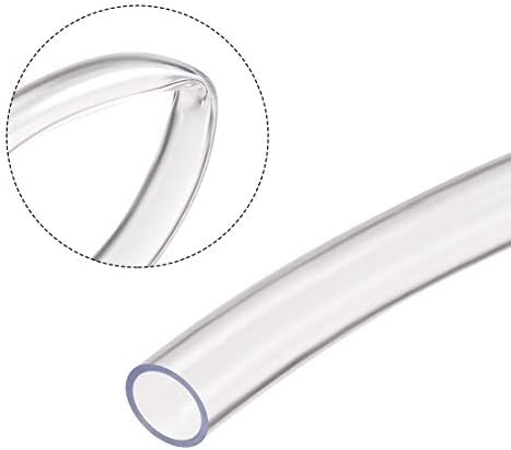 sourcing map PVC Clear Vinyl Tubing, Plastic Flexible Water Pipe 18mm ID x 21mm OD, 1m