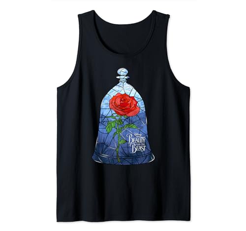 Débardeur aquarelle rose enchantée La Belle et la Bête motif artistique