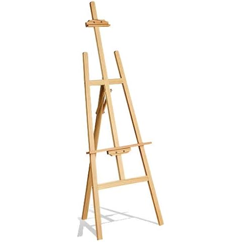 Pine Wood 150cm/ 59Inch Tall Adjustable Durable Art Artist Sketch Drawing Stand Display Painting Easel for Kid and Adults-Painting Display Exhibition Wedding Fits Small and Large Canvas's Easels Cover