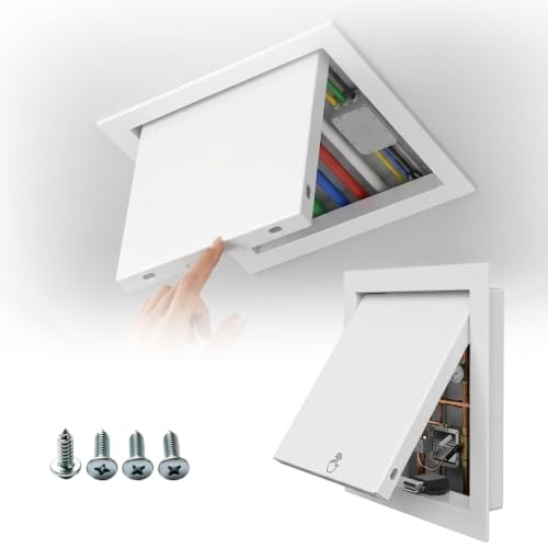 Puerta de acceso de aluminio blanca para techos y paredes de baños modernos 2