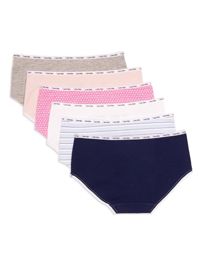 Calvin Klein Girls' Cotton Hipster Underwear with Picot Detail 6-Pack2
