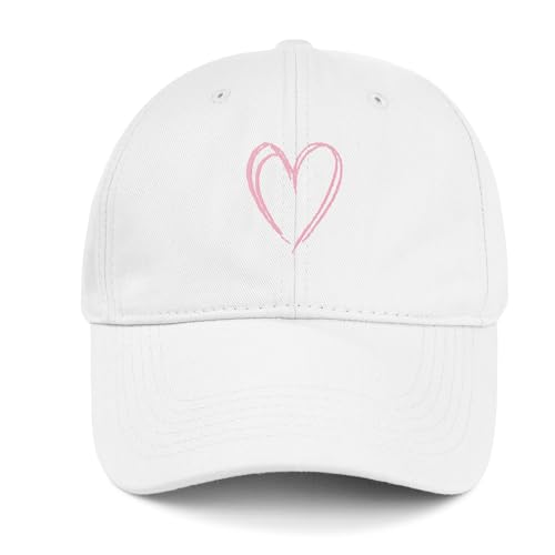 Image of American Trends Womens Baseball Caps Cute Heart Dad Hat, Adjustable Cotton Unisex Cap for Workout, Golf & Everyday Wear