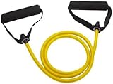 MD Stay Fit Premium Fitness Resistance Tube Bands | Home Outdoor Sports & Travel Ideal Solution for Travel (Yellow)