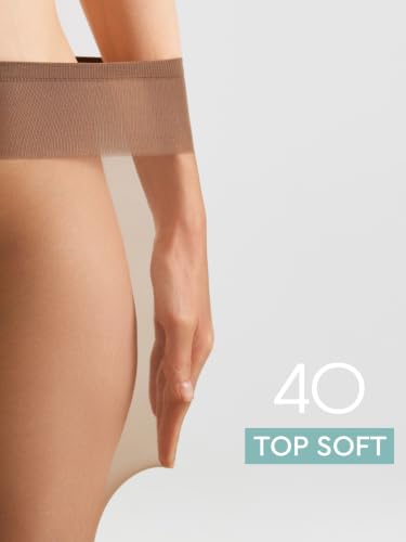 Image of Conte Tights for Sensitive Skin Sheer to Waist Hipster Low-Rise Pantyhose with Adjustable Belt, Top Soft 40 Den