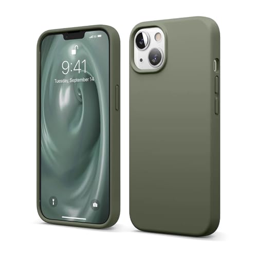 Image of Liquid Silicone Case Compatible for iPhone 13 | Slim Back Cover | Soft Touch Bumper | Shockproof Drop Protection | Microfiber Cloth Inside | Sleek Solid Design