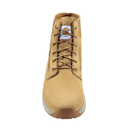 Image of Carhartt Force Lightweight Sneaker Boots - Full-Grain Leather, Soft Round Toe, Slip-Resistant with FastDry Technology, Wheat Nubuck - 10.5 W