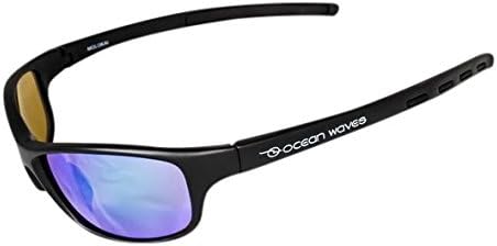 Ocean Waves Sunglasses Molokai Ocean Waves Molokai Sunglasses with Backwater Green Lenses), Black, Backwater Green