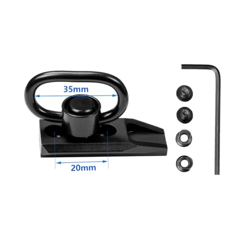 HOUSON QD Sling Swivel, Picatinny-Schiene Schnell Detach Swivel Adapter Quick Release Sling Basis für KEYMOD taktisches Schießen, Waffenheben und Jagen ZW-53