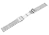 Kai Tian Premium 26mm Brushed Silver 5 Rows Double Locks Stainless Steel Watch Strap, Replacement Metal Watch Band Bracelet for Men Women #3