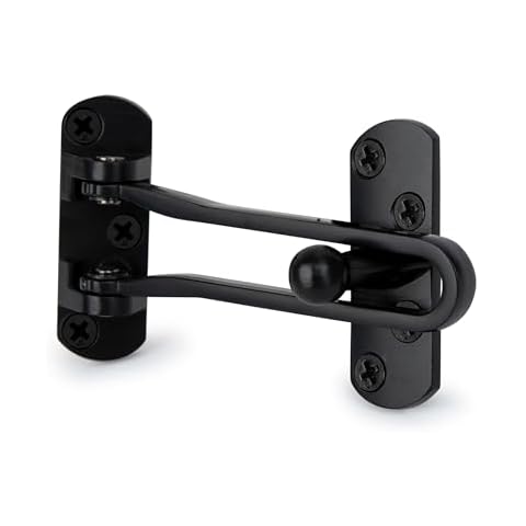 Mega Handles Safety Door Lock, Heavy-Duty Zinc Alloy 4.2" Door Lock, Swing Bar Door Guard, Safety Childproof Reinforcement Door Stopper for Kids (Matte Black) Cover