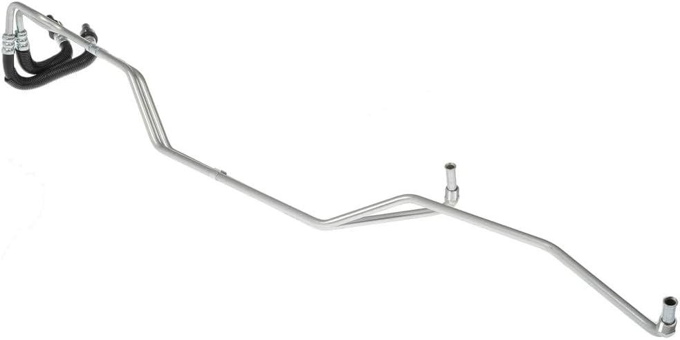 KarParts360 For Ford F-250/F-350 Super Duty 2003 2004 Transmission Oil Cooler Pressure Line | Natural Housing | Metal | Straight Hose | Quick Disconnect End 1 and 2 | For 3C3Z7A031CA, 3C3Z7R081CA