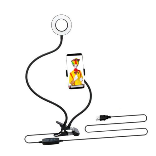 Anillo de luz LED para fotografía y vídeo Sewroro con soporte para live streaming
