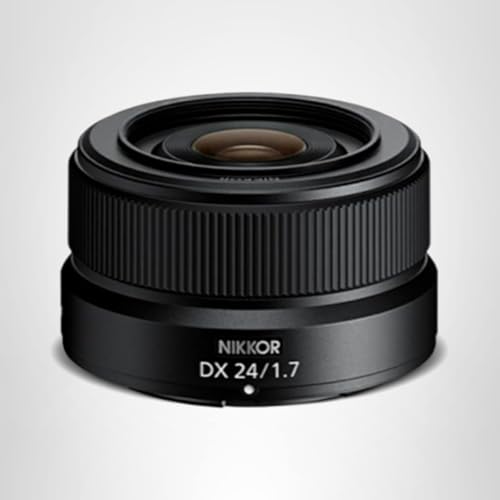 Nikon NIKKOR Z DX 24mm f/1.7 | Extra-large aperture wide-angle prime lens for APS-C size/DX format Z series mirrorless cameras | Nikon USA Model, Black