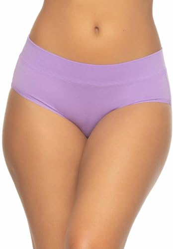 Image of Felina Womens 5 Pack Pima Cotton Wide Waistband Hipster