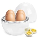 Tqccqaba Mikrowellen Eierkocher für 4 Eier, für perfektes Egg Cooking