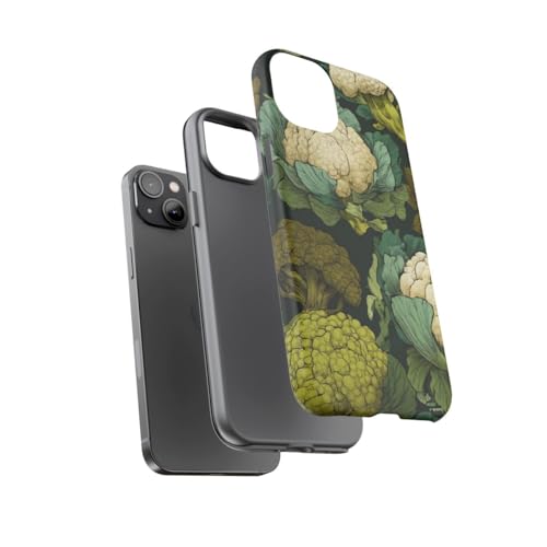 Coque iPhone 14 Plus brocoli chou-fleur rigide mate verte - 3
