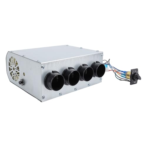 Auto -Underdash -Heizungs -Kit, 12 V Universal Fast Heating Air Deffroster mit 4 Lüftungsschlitzen, 3 -Geschwindigkeitsschalter, Kompakte Größe, für Autos, Wohnmobile,