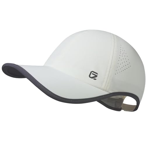 GADIEMKENSD 2.0 Gorra de Running para Hombre y Mujer en Material Dri?Fit elástico con Malla Transpirable y ventilada – Gorra Fresca de Golf para Senderismo, Tenis, Entrenamiento, Gimnasio, Off White