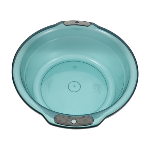 Beavorty Extra-large Blue Foot Bath Basin with Handles Large Round Foot Soak Tub for Home Hand Wash Suitable for Relaxation and Therapeutic Use