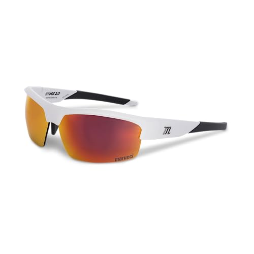 Marucci Men's MV463 2.0 Adult Sunglasses, Matte White, 141