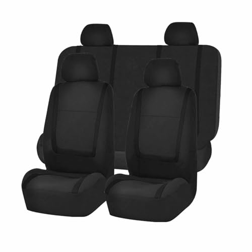  CutuLi 9 Pezzi Set Completo di Coprisedili per B-MW Serie 5 e46 touring/320i e46/320 e46/320i e30/e30 sport/e91, Stoffa Coprisedili Anteriori E Posteriori Antiscivolo Interni Accessori,A/Black