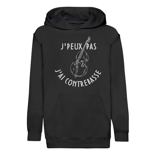 Sweat à capuche enfant J'Peux Pas J'Ai Contrebasse pull musique jazz