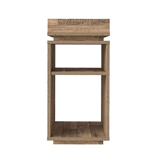 Mesa de Apoio com nichos OLÍVIA cor Rústico - Artely