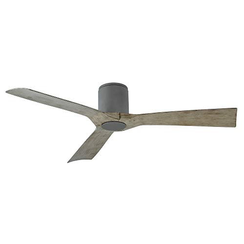 Aviator Smart Indoor And Outdoor 3-Blade Flush Mount Ceiling Fan 54In Graphite Weathered Gray With Remote Control (Light Kit Sold Separately) Works With Alexa, Google Assistant, Samsung Things, And Ios Or Android App #TOP15