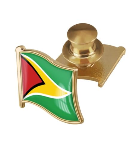 Image of vmcoatdu Country Flag Backs Locking Pin Keepers Locking Clasp Pin Badge International Travel Brooch Metal Alloy Souvenir Pin 0.75x0.7 Inch Small Pin