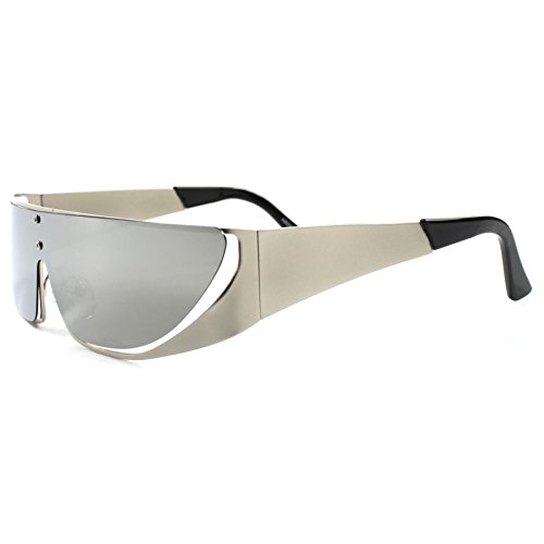 Retro Futuristic Sci-Fi Party Rave Costume Mirrored Lens Sunglasses