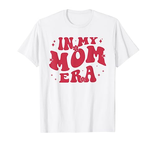 In My Mom Era Lover Groovy Retro Mom Madre Day Birthday Maglietta