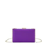 MODELISA Bolso de Mano Elegante, Cartera con Cadena de Hombro, Clutch de Noche Boda Noche Evento Ceremonia para Mujer (Violeta)