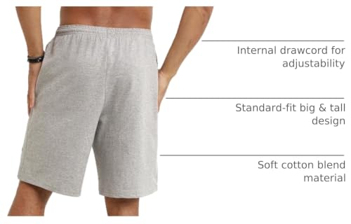 Image of Champion Men Graphic Lounge Short,Standard Fit,7 inch Inseam,Script Logo,Lightweight 100% Cotton Jersy,Available Regular,Big,Tall
