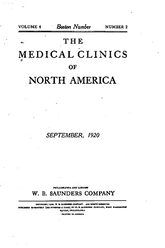 The Medical Clinics of North America, September 1920