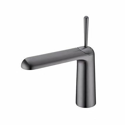 OVISES Mixer Black Slim Look for Wash Basin - Pure Brass with Black Finish