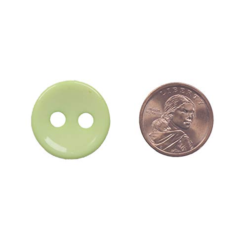 Yaka 100Pcs Mix Round 28Mm 2 Holes Plastic Button/Sewing Diy Crafts Children's Manual Button Painting, Diy Handmade Ornament #TOP3