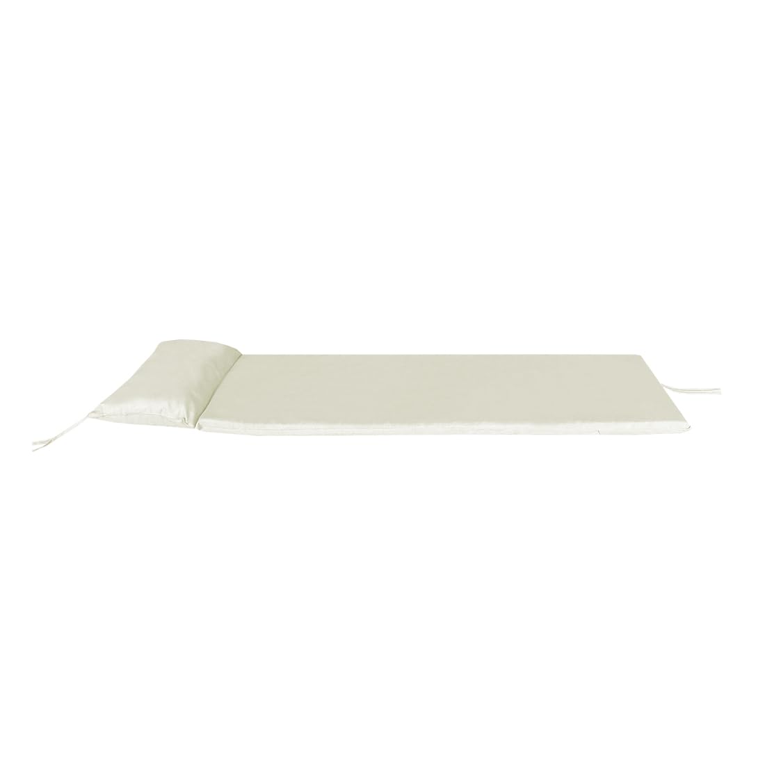 Acomoda Textil – Tumbona con Cojín Cabezal Enrollable 180x50x4 cm para Jardín Piscina, Playa, Balcón y Terraza. Colchón para Exterior Desenfundable, Portátil, Ligero y Cómodo. (Beige, 1 Ud)